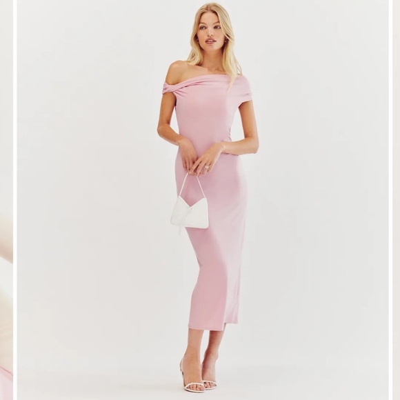 Reformation Jamen Knit Dress Size L Pink - Picture 8 of 9